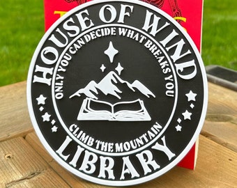 Haus des Windes ACOTAR Bibliothek Schild: Booktok Bücherregal Dekor