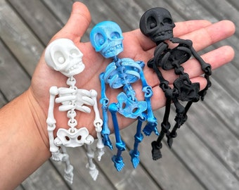 2er Pack: Gelenkskelett Magnet - Halloween Fidget Spielzeug, Bücherregal Dekor