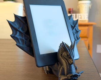 3D gedruckter Drachen Kindle Halter: Drachen Buch Nook Geschenk für Fantasy Leser