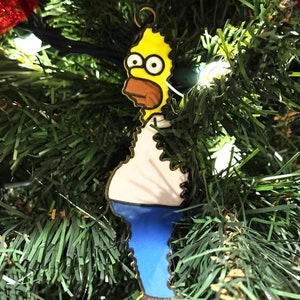 Large Homer Simpson Christmas Tree Ornament, Funny Xmas Ornament, Homer Simpson Gift, Funny Holiday Decor, Homer Christmas Gift, Bush Meme