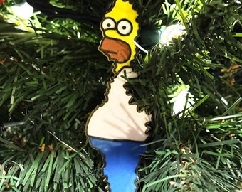 Homer Simpson Busch Meme Ornament | Lustiges 3D gedrucktes Weihnachtsgeschenk