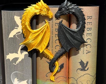 3D Gedruckte Drachen Herz Buchstütze: Fantasy Bücherregal Dekor