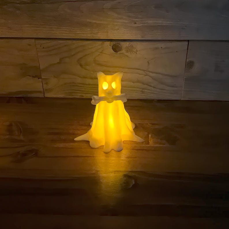 Ghost Dogs With LED Tea Lights Perfect Halloween Decor for Dog Lovers