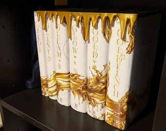Gold tropfende Bücherregal Dekor: 3D gedruckte Buch Nook Art