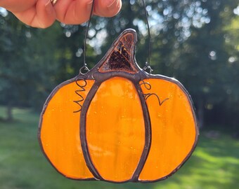 Mini Pumpkin Suncatcher