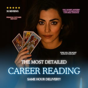 Career Reading, Same Hour, Tarot Reading, Psychic Spiritual Advice, In-Depth Tarot, Finance Reading, Career Guidance, Money Reading