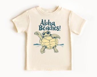 Aloha Beaches Cutie Kids Boys T shirt tee Baby Onesie Bodysuit Funny Tropical Love Hawaii Gift for sister New Born long short sleeve Volcano