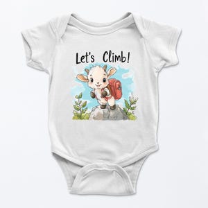 Lets Climb Cute Goat Adventure Explorer Toddler Kids Outdoor Nature Baby Shirt Hiking Camping Wildlife Outfit Adventure Baby Gift