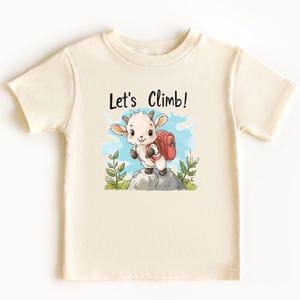 Lets Climb Cute Goat Adventure Explorer Toddler Kids Outdoor Nature Baby Shirt Hiking Camping Wildlife Outfit Adventure Baby Gift