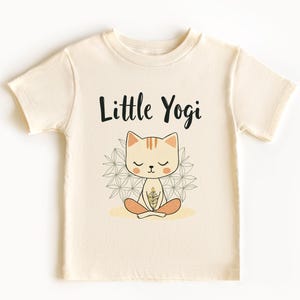 Little Yogi Yoga Baby Onesie Bodysuit Toddler Youth T-shirt tee cat namaste Spiritual Funny Cute Gift sis bro breathwork long short sleeve