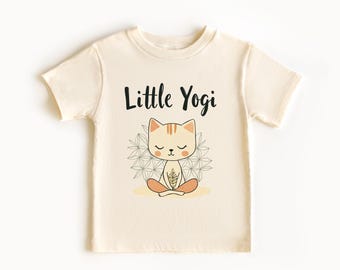 Body de bebé de yoga Little Yogi, camiseta para niño pequeño, camiseta para joven, camiseta con gato, namaste, espiritual, divertido, lindo, regalo, hermana, hermano, respiración, manga corta larga