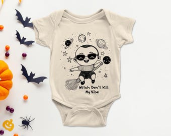 ハロウィン ベビー ボディスーツ おもしろかわいい魔女 私を殺さないで ホラー 怖い 赤ちゃん 姉妹 兄弟 新生児 新米ママへのプレゼント 笑う