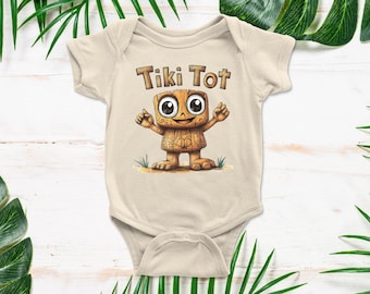 Tiki Tot I- Divertente maglietta hawaiana per bambini - Maglietta per bambini Tutina per neonati Body per neonati Tropicale Carino regalo per baby shower per neomamme e neonati