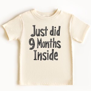 Funny Baby Onesie Just Did Nine Months Inside Funny Baby Bodysuits Funny Toddler Shirts Super Cute Comfy Perfect Babyshower Gift for New Mom