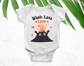 Whole Lava Love Island Beach Purple Onesie Bodysuit Funny Cute Funny Gift for baby sister brother New Born New Mom present Laugh Red