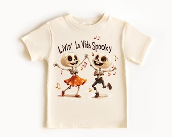 不気味なダンスラブを生きる子供用シャツパンプキン死者の日ハロウィンベビーワンジーボディスーツおもしろかわいいホラーギフトロングショート