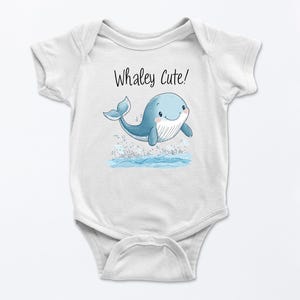 Adorable Whaley Cute Whale Animal-Themed Baby Bodysuits Toddler Shirt Baby Onesie Baby Birthday Gift - Baby Shower Gift for New Mom