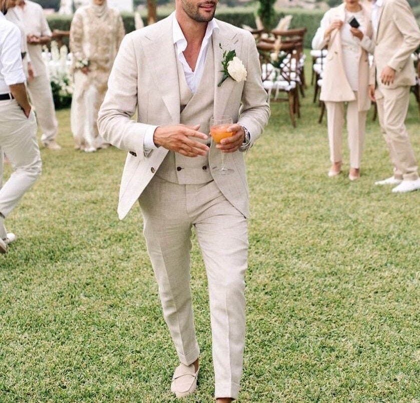 Traje Color Crema Hombre Beige Suit Traje Color Crema Hombre Para