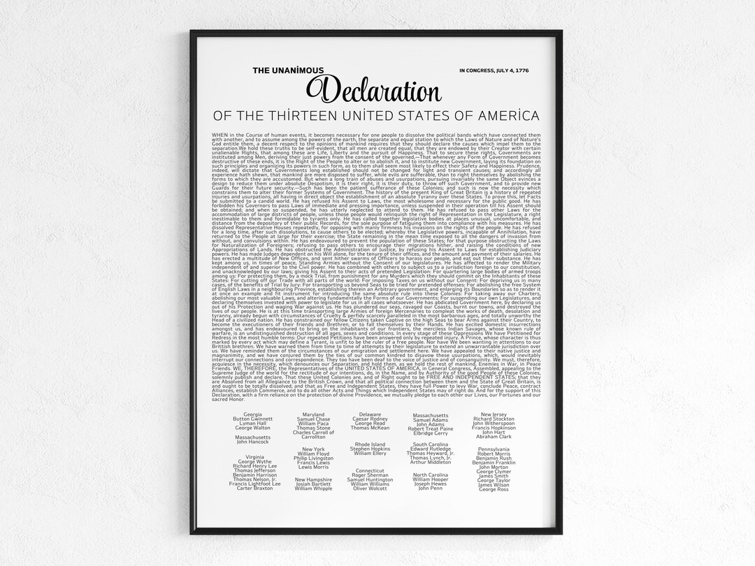 The Declaration of Independence | Independence Day | 4th of July | USA ...