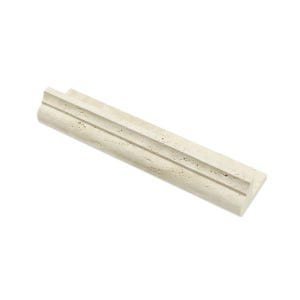 Ivory Travertine Honed Stair Tread Trim Tile 2” 3x12”