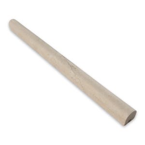 Light Beige Botticino Marble Bullnose Liner Trim Tile 3/4x12”