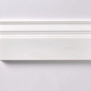 Bianco Dolomite Polished Baseboard Trim Tile  4 3/4”x12”