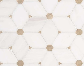 Cecily Pattern Marble Mosaic Tile