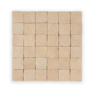 Mocha 2”x2” Square Zellige Moroccan Mosaic Wall Tile