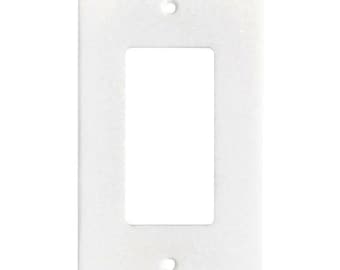 Thassos White Marble  2 3/4 x 4 1/2 Switch Plate  1-ROCKER Wall Cover