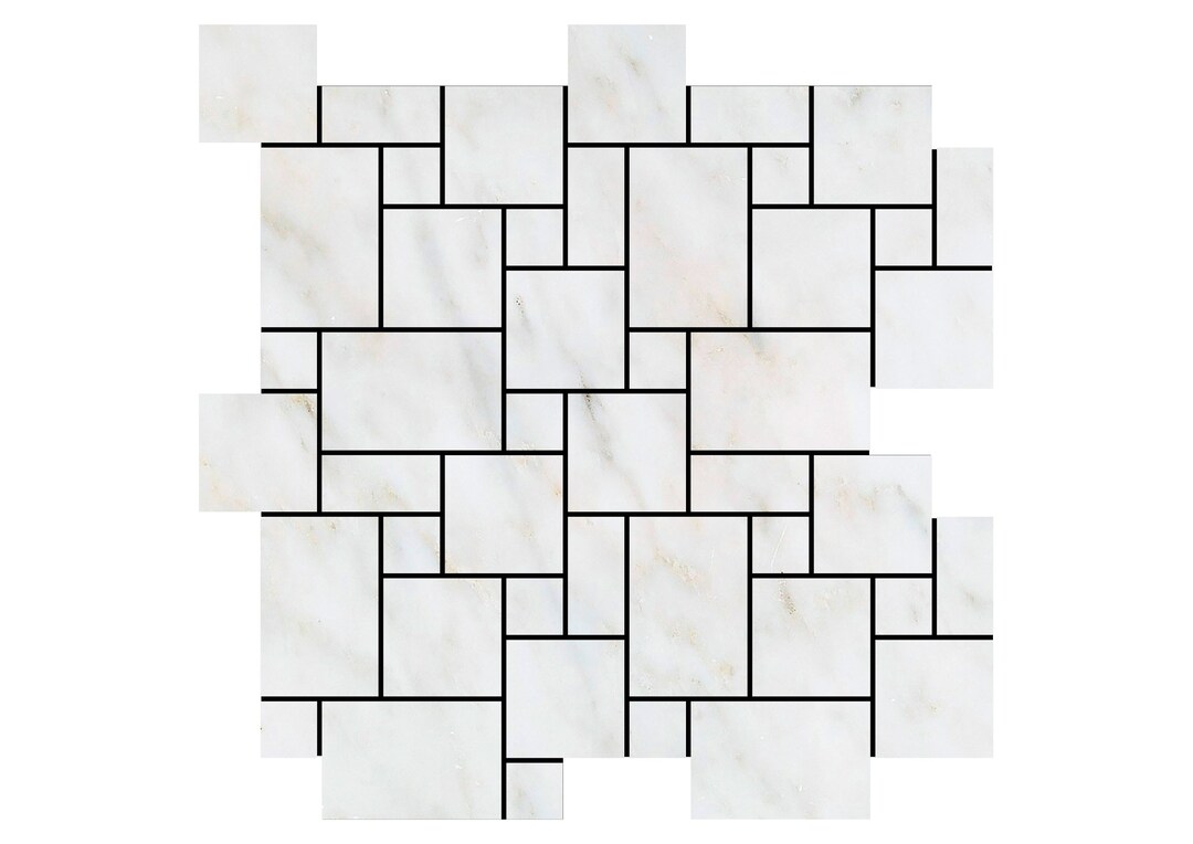 Oriental White Mini Versailles Pattern Mosaic Tile - Etsy