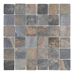 Golden Coast Slate Mosaic Wall and Floor Tile