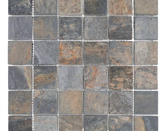 Golden Coast Slate Mosaic Wall and Floor Tile
