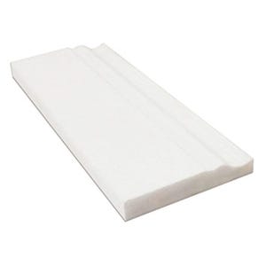Thassos White Baseboard Trim Tile 4 3/4”x12”