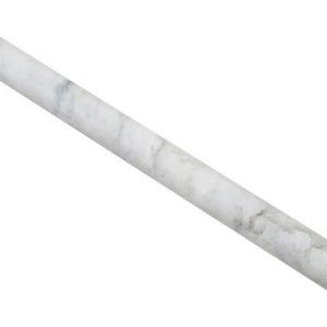 Carrara Blue Grey White Marble Quarter Round Trim Tile 1”x12”