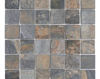 Golden Coast Slate Mosaic Wall and Floor Tile