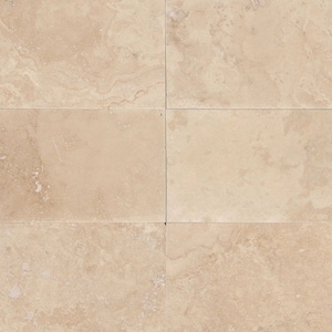 Ivory Travertine Filled & Honed Cross Cut Wall and Floor Tile 12x24”