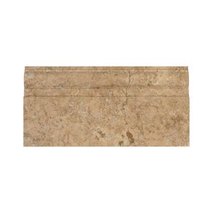 Walnut Travertine Honed Baseboard Trim Tile 5x12”