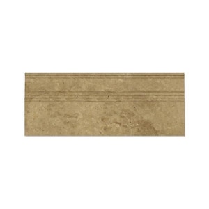 Noce Travertine Honed Baseboard Trim Tile 6x12”