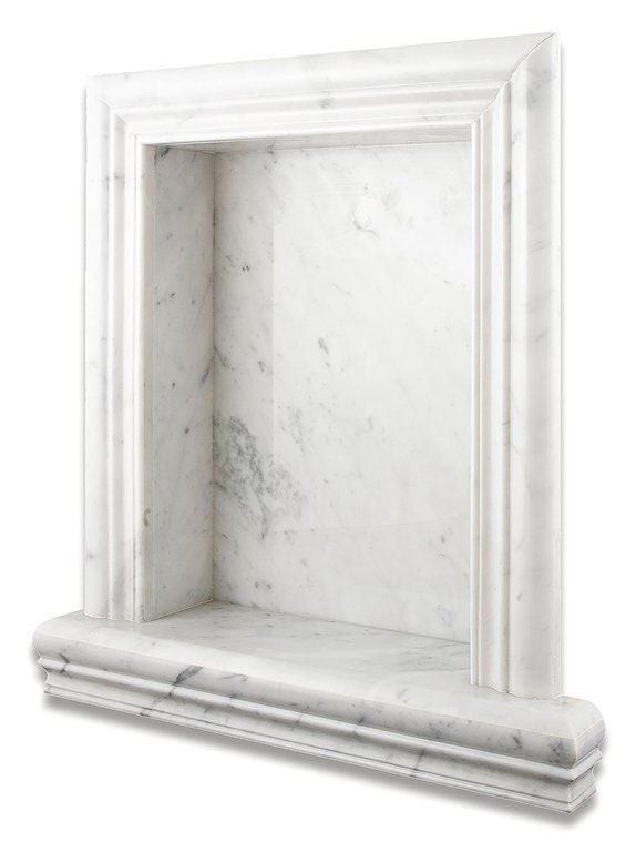 Bianco Carrara Handmade Shower Niche Accessories - Large