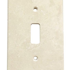 Ivory / Light Travertine Switch Plate 2 3/4 x 4 1/2 Honed 1-TOGGLE Wall Cover