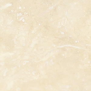 Ivory Travertine Unfilled, Brushed & Chiseled Wall and Floor Tile 18x18”