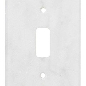 Carrara Blue Grey White Marble Switch Plate 1-TOGGLE
