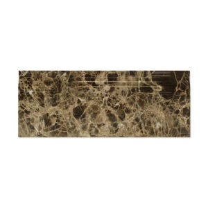 Emperador Dark Polished Baseboard Trim Tile 4 3/4x12”