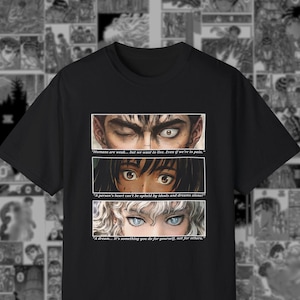 Maglietta grafica Anime Box, maglietta unisex con occhi manga, maglietta con serie TV, maglietta anime in stile grunge streetwear che ti farà impazzire