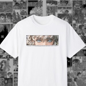 T-shirt grafica con grafica "Hawk of Light Eyes Anime Box", maglietta unisex con occhi manga, maglietta anime in stile grunge streetwear che ti farà impazzire