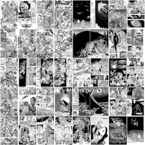 Berserk Manga Panel Collage Kit: Anime Zimmer Dekor (4239 Teile) (Digitaler Download) Bild 7