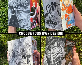 Customizable Manga Art Sets: Fore Edge Anime Book Set (Naruto, Berserk, One Piece, Bleach)