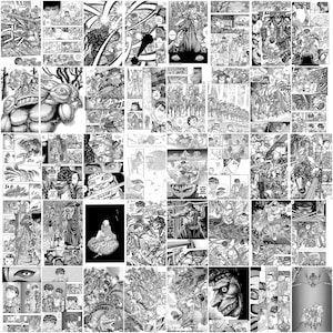 K&ouml;nnte beinhalten: Ein Schwarzwei&szlig;-Manga-Comic-Panel mit verschiedenen Charakteren und Szenen. Das Panel ist in mehrere kleinere Panels unterteilt, die jeweils einen anderen Moment der Geschichte darstellen. Die Charaktere sind in einem realistischen Stil gezeichnet, mit detaillierten Gesichtsausdr&uuml;cken und Kleidung. Die Szenen spielen an verschiedenen Orten, darunter ein Wald, ein Schlachtfeld und eine Burg.