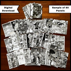 Berserk Manga Panel Collage Kit: Anime Room Decor (4239 Pcs) (Digital Download)