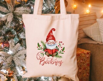 Bookmas Tote, Weihnachten Tote, Bookish Tote Bag, Buch Tote Bag, Bookish Tasche, Buchliebhaber Geschenke, Reader Tote Bag, Bibliothekar Geschenk, Geschenk für Sie